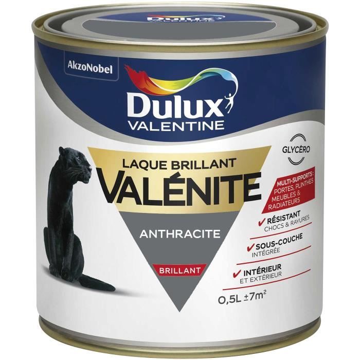 Laque valenite brillant 0.5L anthracite