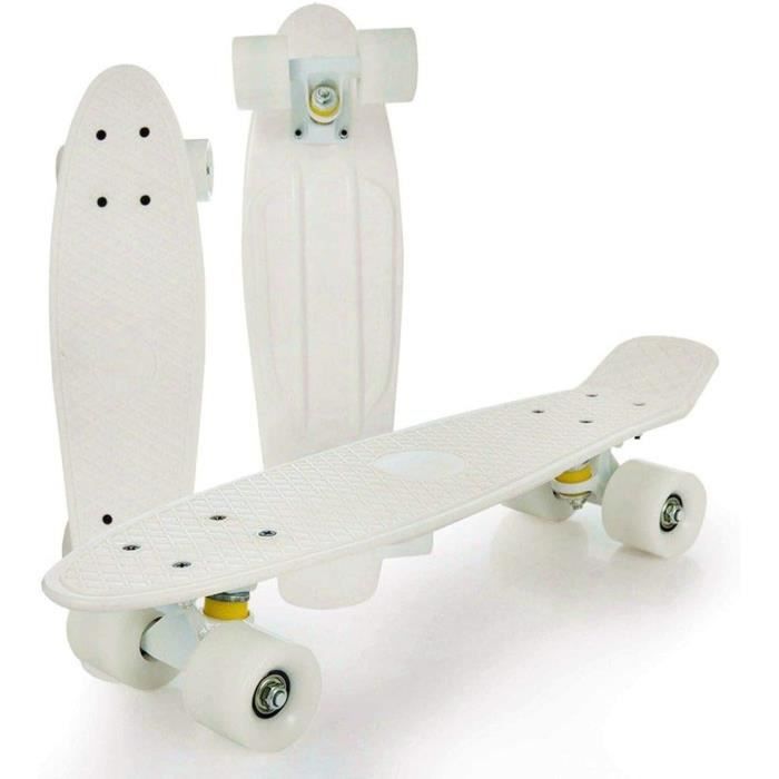 Skateboard 55,9 Cm Roues LED Clignotantes – ABEC-11 – Enfant Débutant