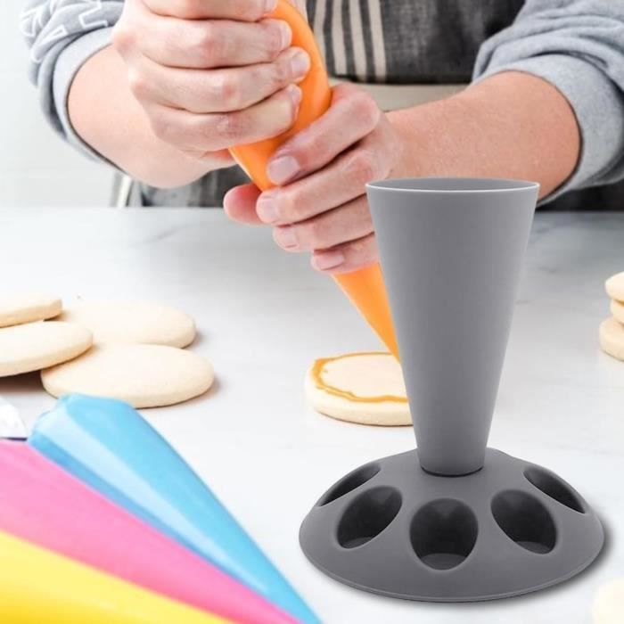 Support Pour Poche à Douille Et Douilles – 8 Fentes, Base Large 19 Cm, Hauteur 17,6 Cm
