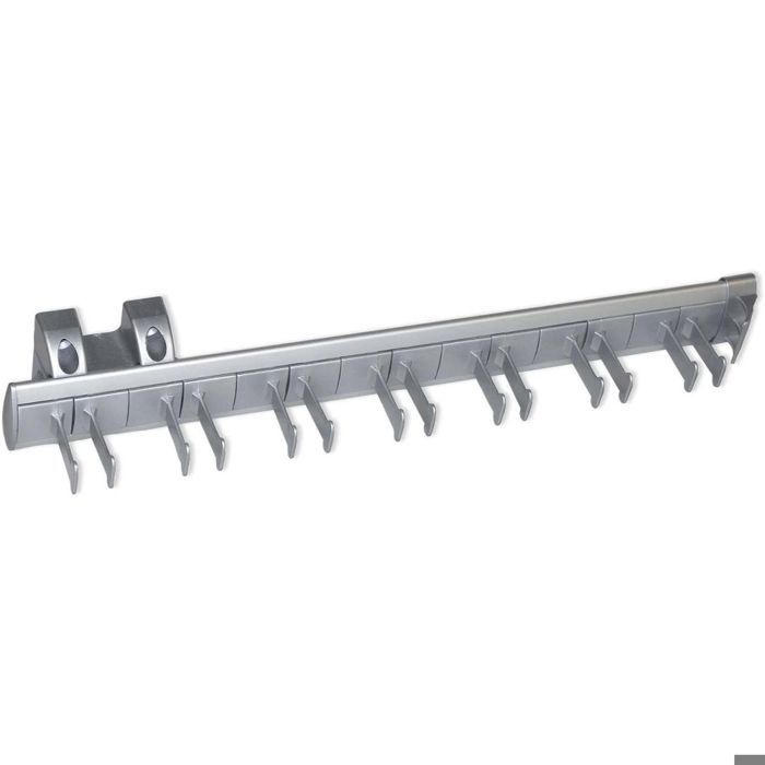 Porte-ceintures latéral extractible - EMUCA - Keeper - Aluminium anodisé mat - Plastique - Gris Porte-ceintures latéral extractible - EMUCA - Keeper - Aluminium anodisé mat - Plastique - Gris