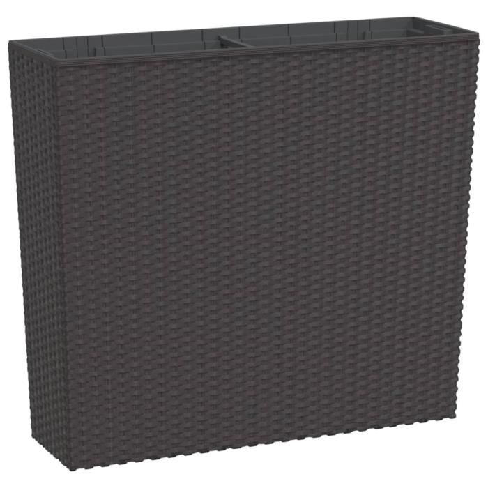 Jardinière Rectangulaire Bois épicéa Traité - Marron, Avec Bac Plastique Amovible, Pour Balcon & Terrasse - 3