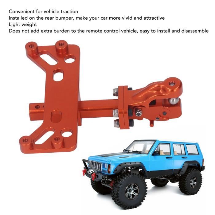 Crochet De Treuil Métal Rouge Pour Voiture RC 1/10 (2 Pièces) - Compatible Axial SCX10, TRX4, D90 - Pièces De Mise à Niveau - 5