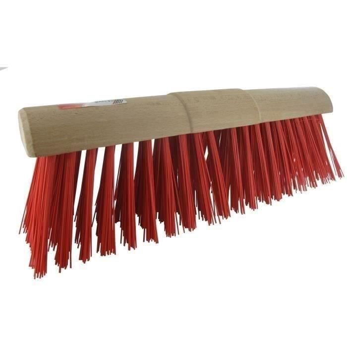 Balai de construction routière en fibre artificielle rouge et vert