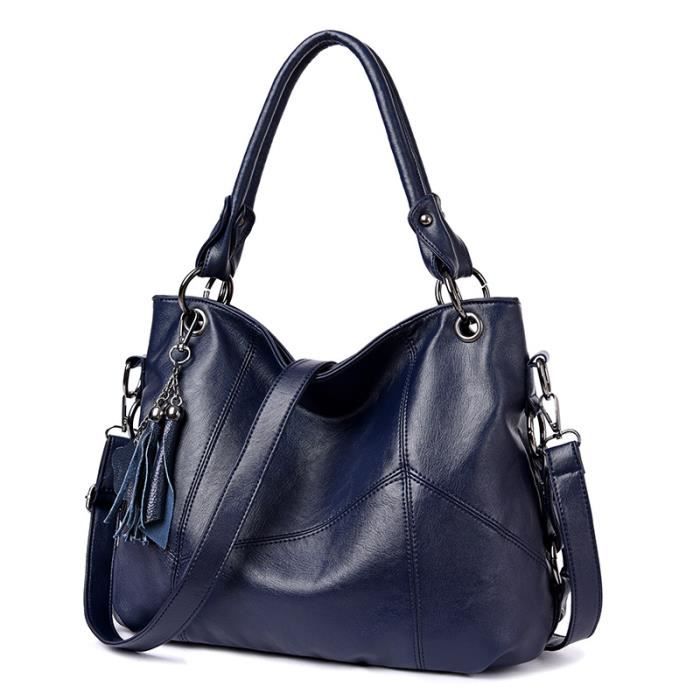 Sac Main pour Femmes en Cuir Souple Bandouli re Vintage R tro