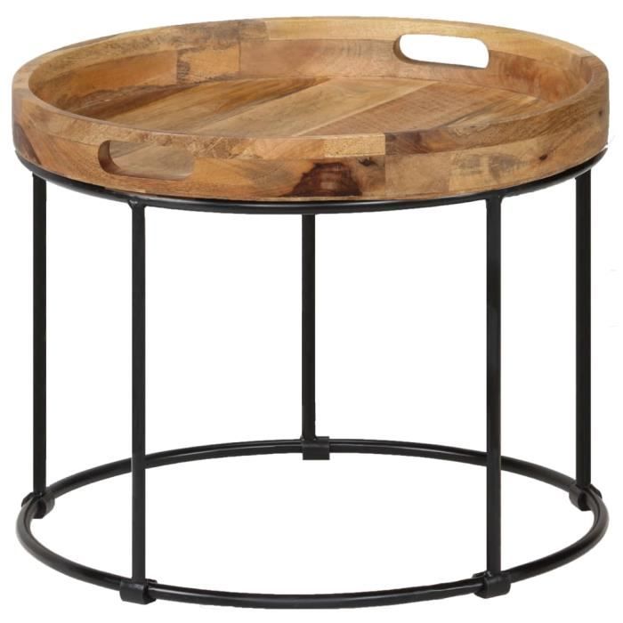 Table Gigogne Bois Et Metal Table Basse Industriel Table D Appoin