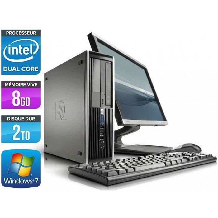 HP Elite 8100 – G6950 – 8Go – 2To + Ecran 17