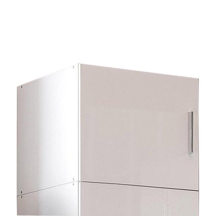 Sur meuble armoire penderie 1 porte MALTA laquée blanc cassé L 40 cm