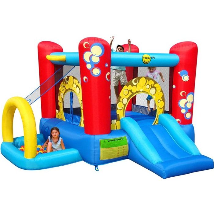 Happy Hop Chateau Aire De Jeux Gonflable Bubble 4 En 1 Cdiscount Jeux Jouets
