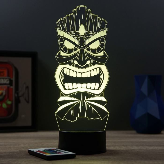 Lampe 3D Tiki Polynésien – LED – Idée Cadeau – Fabriquée en France