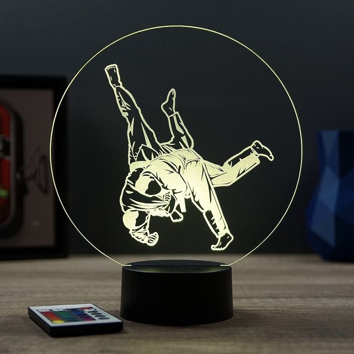 Lampe 3D Sport Judo judoka – LED – Idée Cadeau – Fabriquée en France