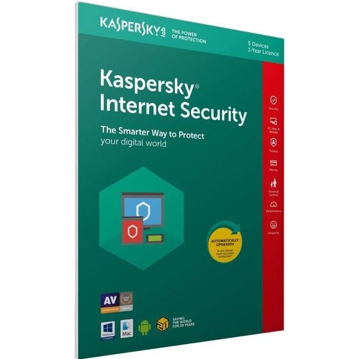 Kaspersky Internet Security 2019 5 Postes 1 An Prix Pas Cher Cdiscount