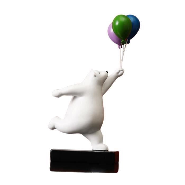 Statue deco,Mini ballons à Air chaud en résine,Statue de lapin et d