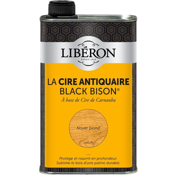 Cire antiquaire Black Bison® Liquide - LIBERON - Noyer blond - 0 5L Cire antiquaire Black Bison® Liquide - LIBERON - Noyer blond - 0 5L