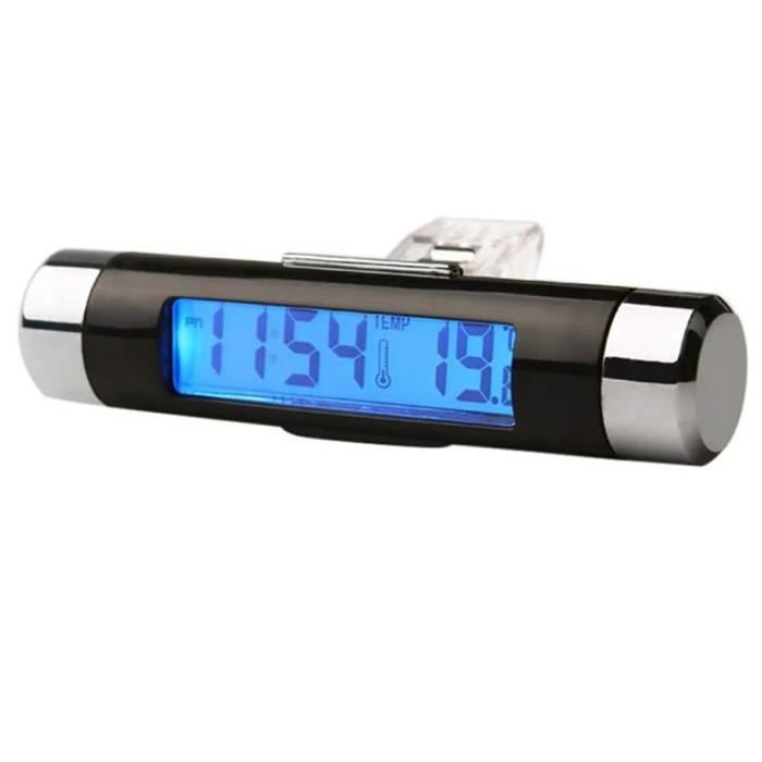 Horloge Voiture Numérique LED Tactile - Affichage Clair, Réglage Luminosité, Pour Tableau De Bord, Maison, Camping-car