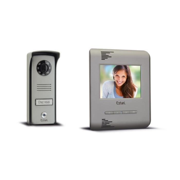 extel visiophone couleur 2 fils luka ecran 11cm 4 pouces cdiscount bricolage