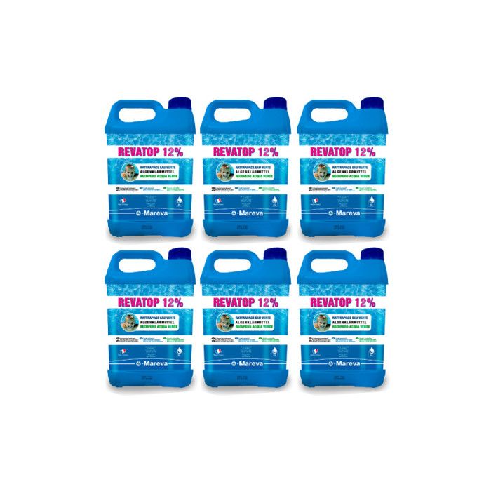 Lot de 6 algicides MAREVA REVATOP 12 % - 5 L - 000124Ux6