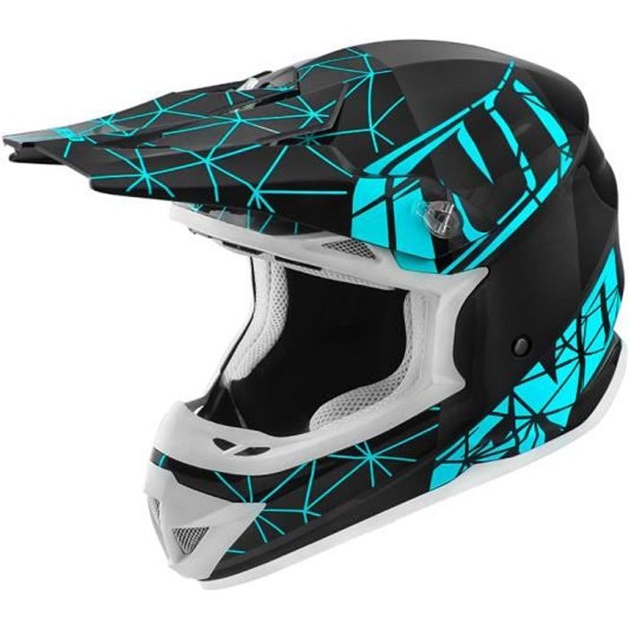 Casque cross adulte NO END Origami SC15 - Light Noir / Bleu