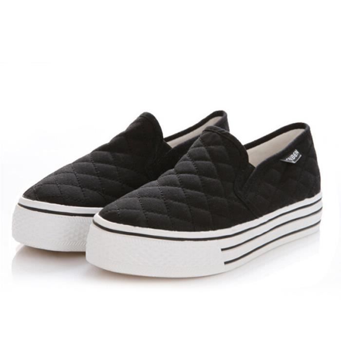 Chaussures Femme Ballerines En Cuir Noir Bleu - Pointure 37 - Parfait état Occasion