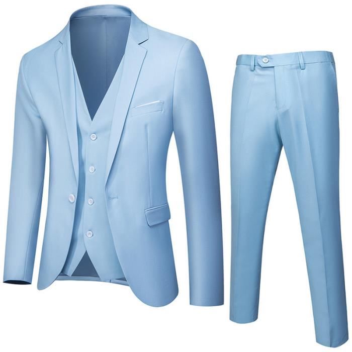 Costume Homme Slim 2 Pièces Business Mariage Soirée Fleur Imprimé Marron - Prêt-à-Porter