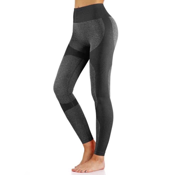 GoVIA Legging pour Femme Pantalon de Course à Pied Pantalon de Sport Respirant Pantalon de Yoga Fitness Taille Haute Long Rayures 4106