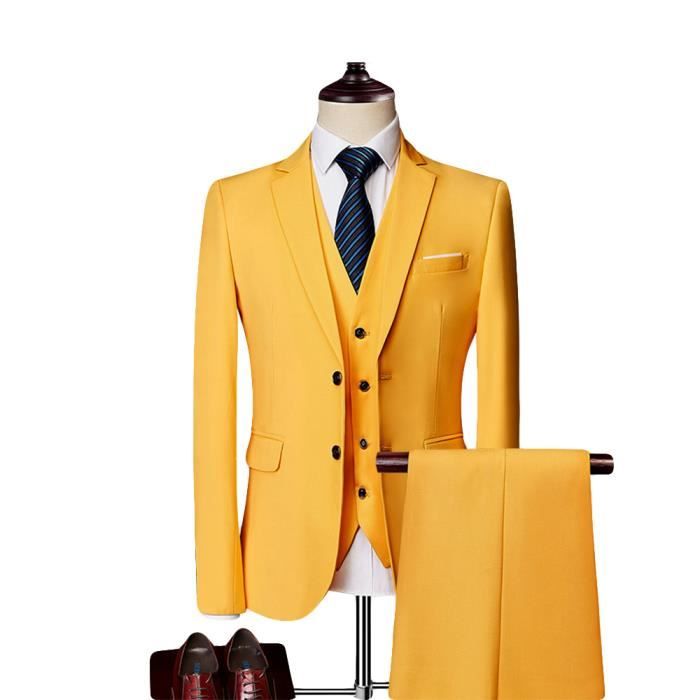 Tailleur jaune homme clearance