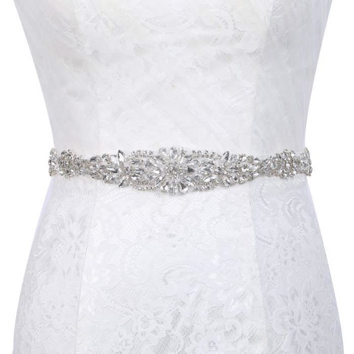 Ulalaza Femme Robe de soirée de Bal décoratif Ceinture de mariée Ceinture de Cristal Sashes Ceinture de Mariage Ceinture de mariée avec des strasss Ulalaza Femme Robe de soirée de Bal décoratif Ceinture de mariée Ceinture de Cristal Sashes Ceinture de Mariage Ceinture de mariée avec des strasss