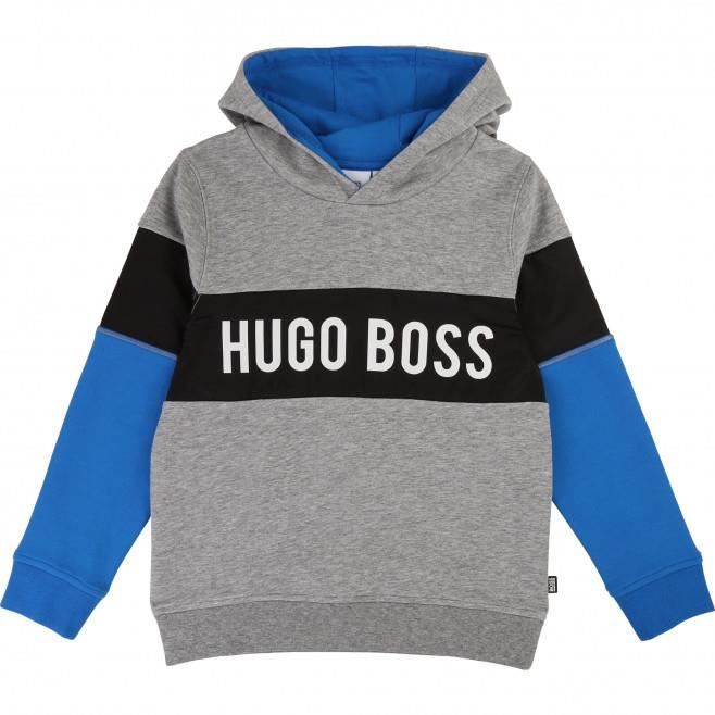 Sweat à capuche Hugo Boss Junior Gris 