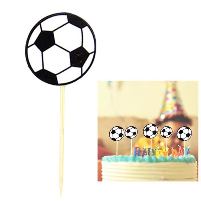 35 Pcs Ballon De Football Pics Simple Decoratif Inodore Gateau Cupcake Toppers Pour Petit D Anniversaire Ballon De Football Cdiscount Sport
