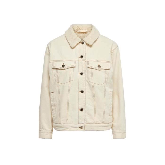Veste Denim Only Caroline Blanc pour Femme Blanc Cdiscount Prêt