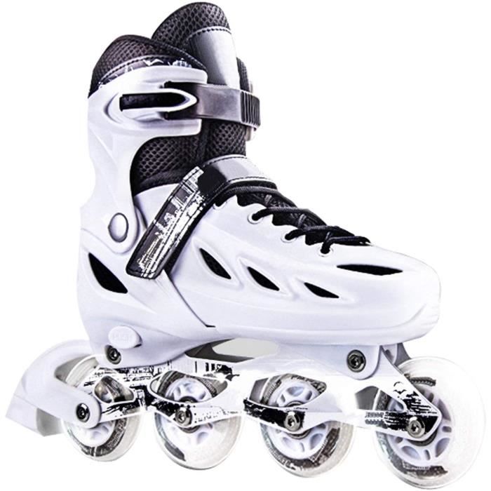 Patins à Roulettes Enfants ERNAN - Réglables 4 Tailles, Roues LED, Protection Triple, ABEC-7