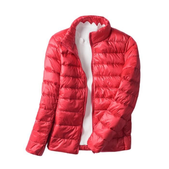 Doudoune femme legere deals rouge