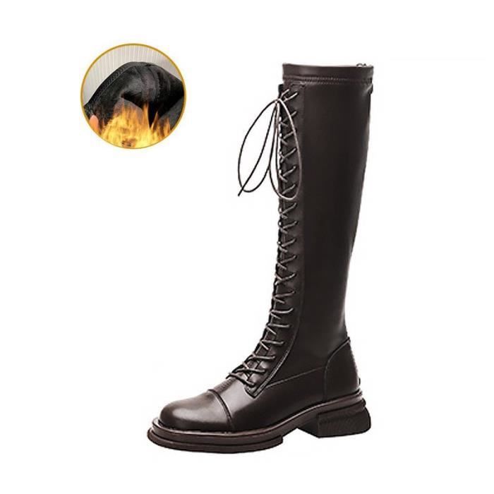 Bottes hautes lacées femme sales