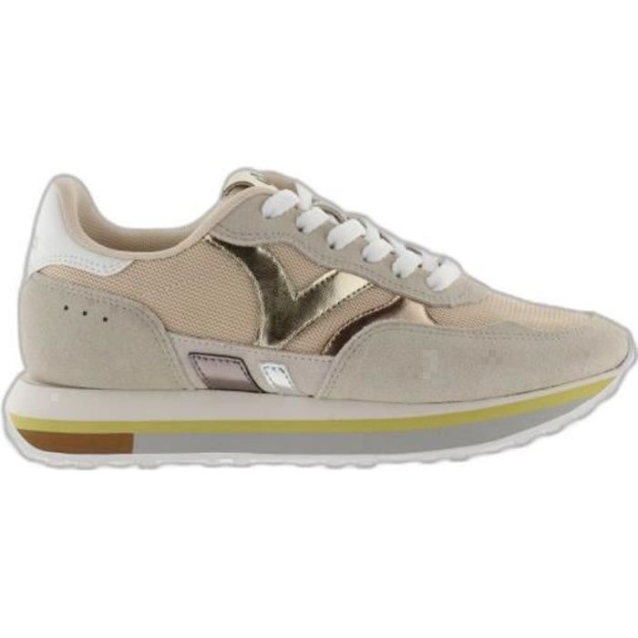 Victoria Baskets femme VICTORIA 1154101 - beige - textile - lacets