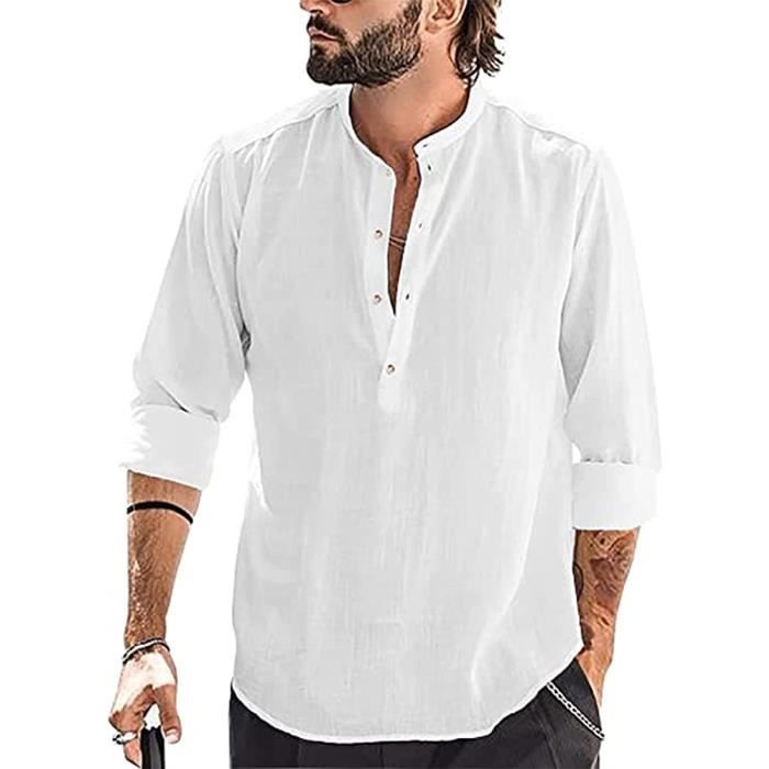 Chemise blanche été homme deals