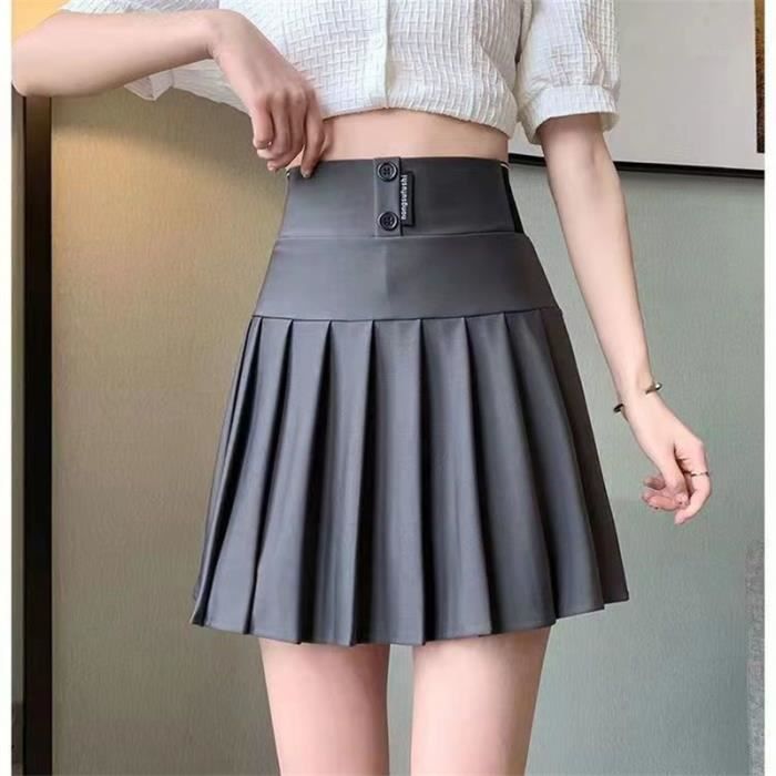 Yanhalo Jupe Plissée Fluide Taille Haute Femme - Élastique, Longueur Cheville, Coupe Trapèze