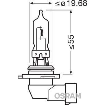 OSRAM Lampe de phare halogène Original Hb3