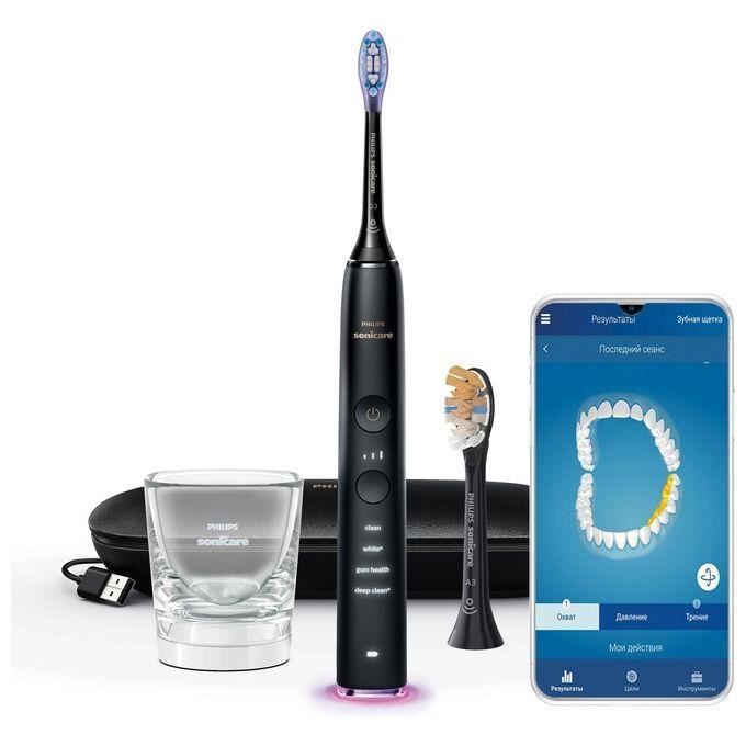 Brosse à dents électrique - PHILIPS - DiamondClean 9000 - 5 modes - Noir - Rechargeable