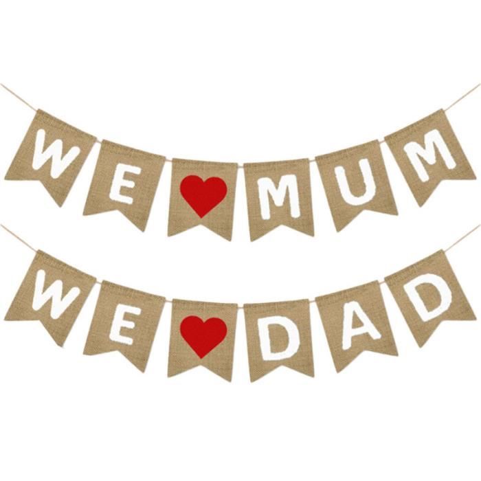 1 Bannière de toile de jute Pc Acclamations de fête décorative Bunting