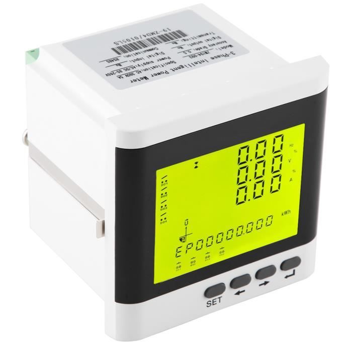 Pwshymi - Compteur d'énergie électrique programmable triphasé  multifonctionnel Voltmètre numérique LED Ampèremètre - Cdiscount Bricolage