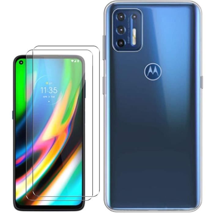 Noir SCL Coque pour Moto G9 Plus Coque pour Moto G9 Plus Coque Technologie Anti-Rayures et D'absorption de Chocs Texture en Fibre de Carbone Brossée 