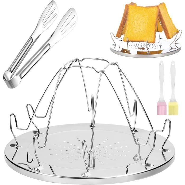 GrillePain Pour Cuisinières À Gaz, GrillePain De Camping Pliable En Acier Inoxydable Pour 4