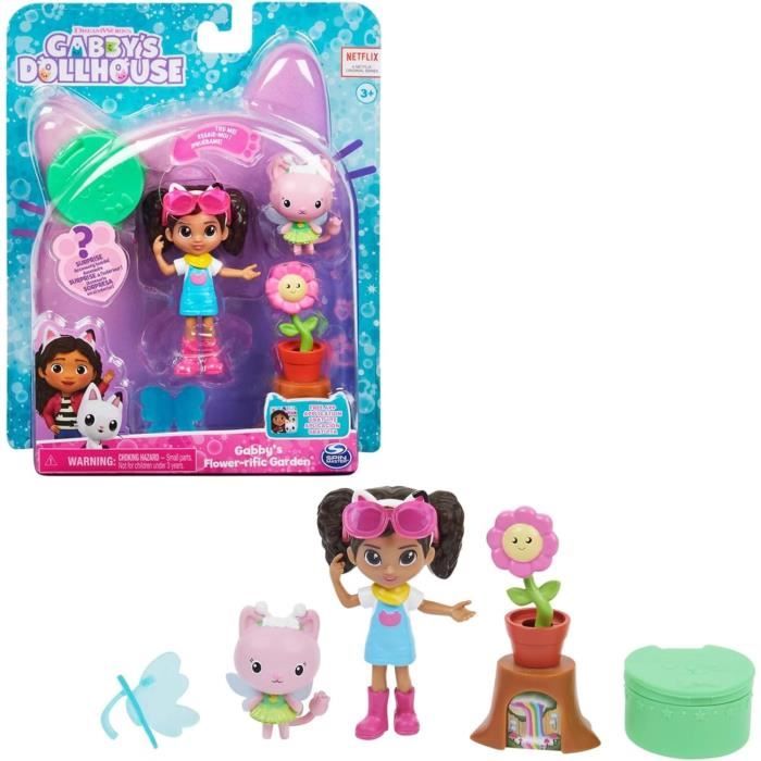 Coffret de figurines Gabby et la Maison Magique - Jardin Enchanté - SPIN MASTER - Gabby, chat et acc