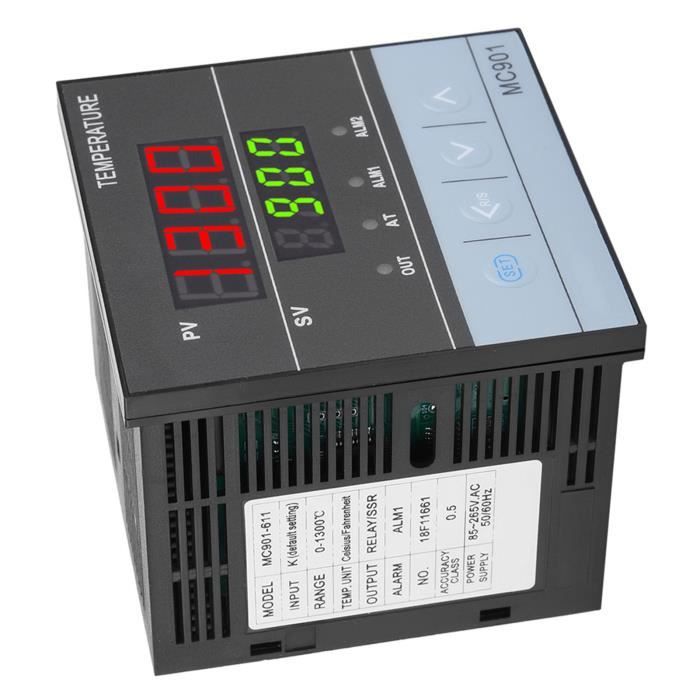 Thermocouple Type K Numérique PID MC901 - 0-1300°C - Entrée Universelle K/ PT100 - Sortie Relais/SSR Contrôleur Température Thermocouple Type K Numérique PID MC901 - 0-1300°C - Entrée Universelle K/ PT100 - Sortie Relais/SSR Contrôleur Température
