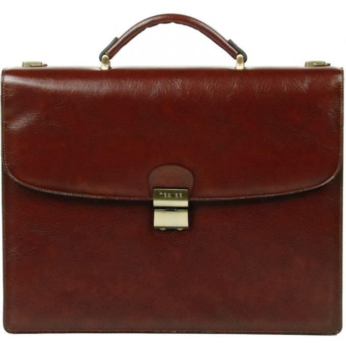 Serviette porte documents cuir lisse texier marron Cdiscount Bricolage