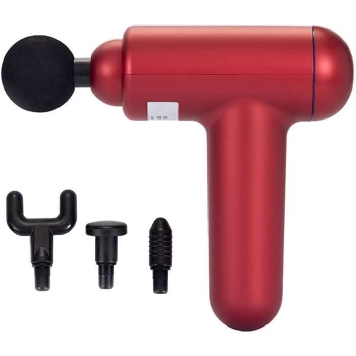 Pistolet De Massage Musculaire Portable - Mini, Percussion, Rechargeable USB, 4 Têtes