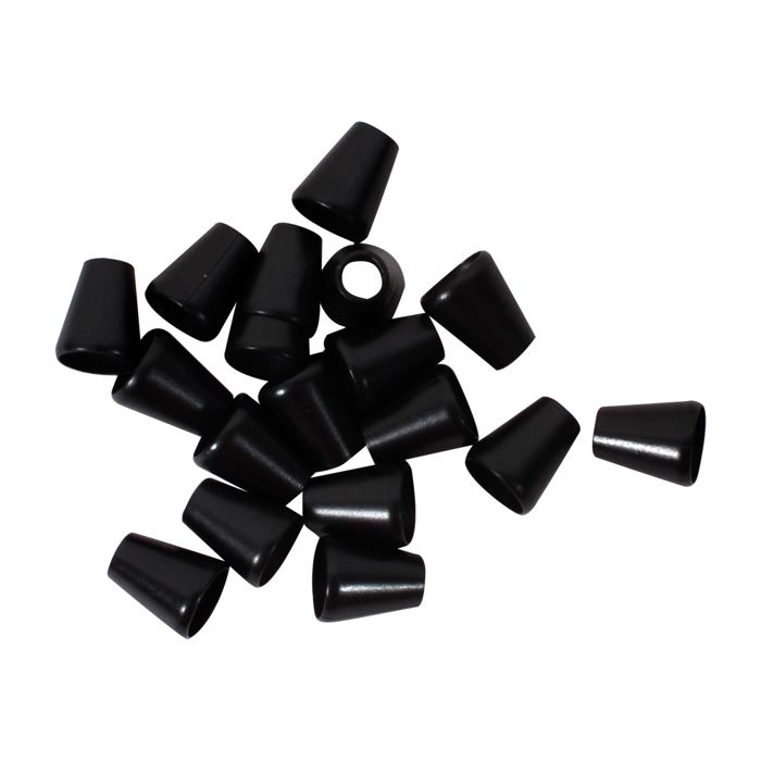 Lot De 20 Bouchons De Cordon COYUN - Avec 2 Trous Et Ressort - Pour Cordes Jusqu'à 5 Mm De Diamètre - Noir, Plastique ABS