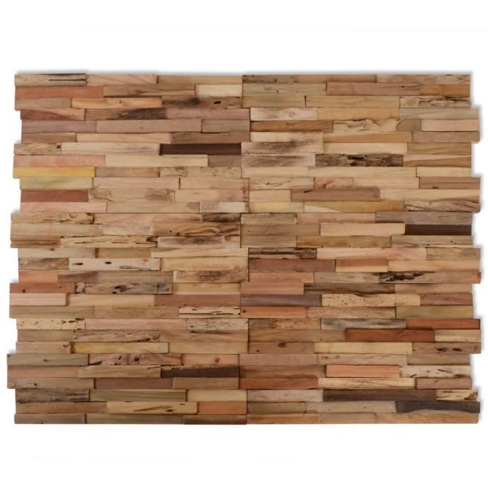 Planche Teck Pas Cher Panneau De Revetement Mural 10 Pcs 1 M Teck Recycle Achat