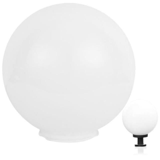 Abat-jour Boule Acrylique Pour éclairage Extérieur - Diamètre Ouverture 6,8 Cm - Blanc - Remplacement De Globe Décoratif Résistant Aux Intempéries