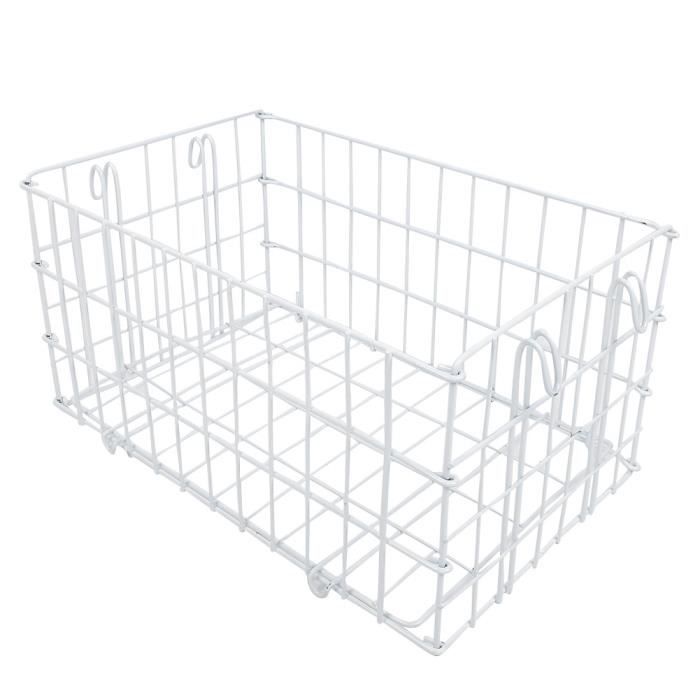 Panier Vélo Et Scooter 33x23x24cm - Métal Noir - Rangement Stable Pour Affaires Personnelles