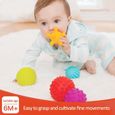 Anneau de dentition,4-6 pièces bébé jeu de balles en caoutchouc bambins détection développer des balles souples bébé - 6 Balls #B-1